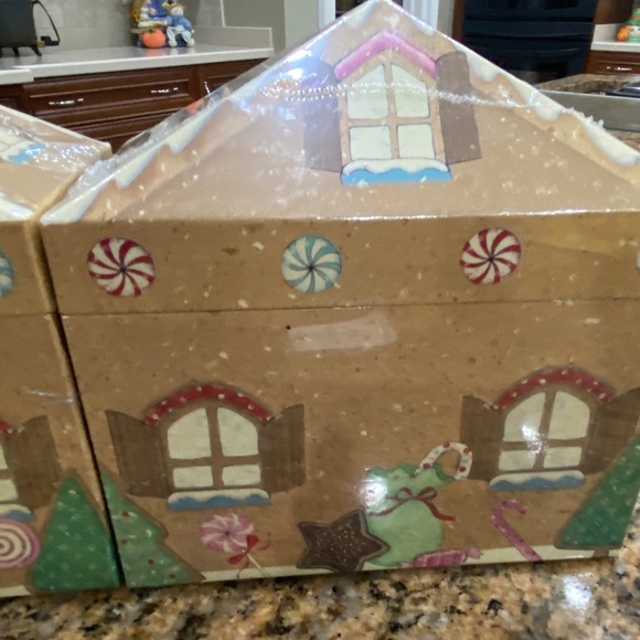 2 Christmas Holiday Recipe Box 6 Index & 48 Blank Recipe Cards Gingerbread House - Picture 4 of 6